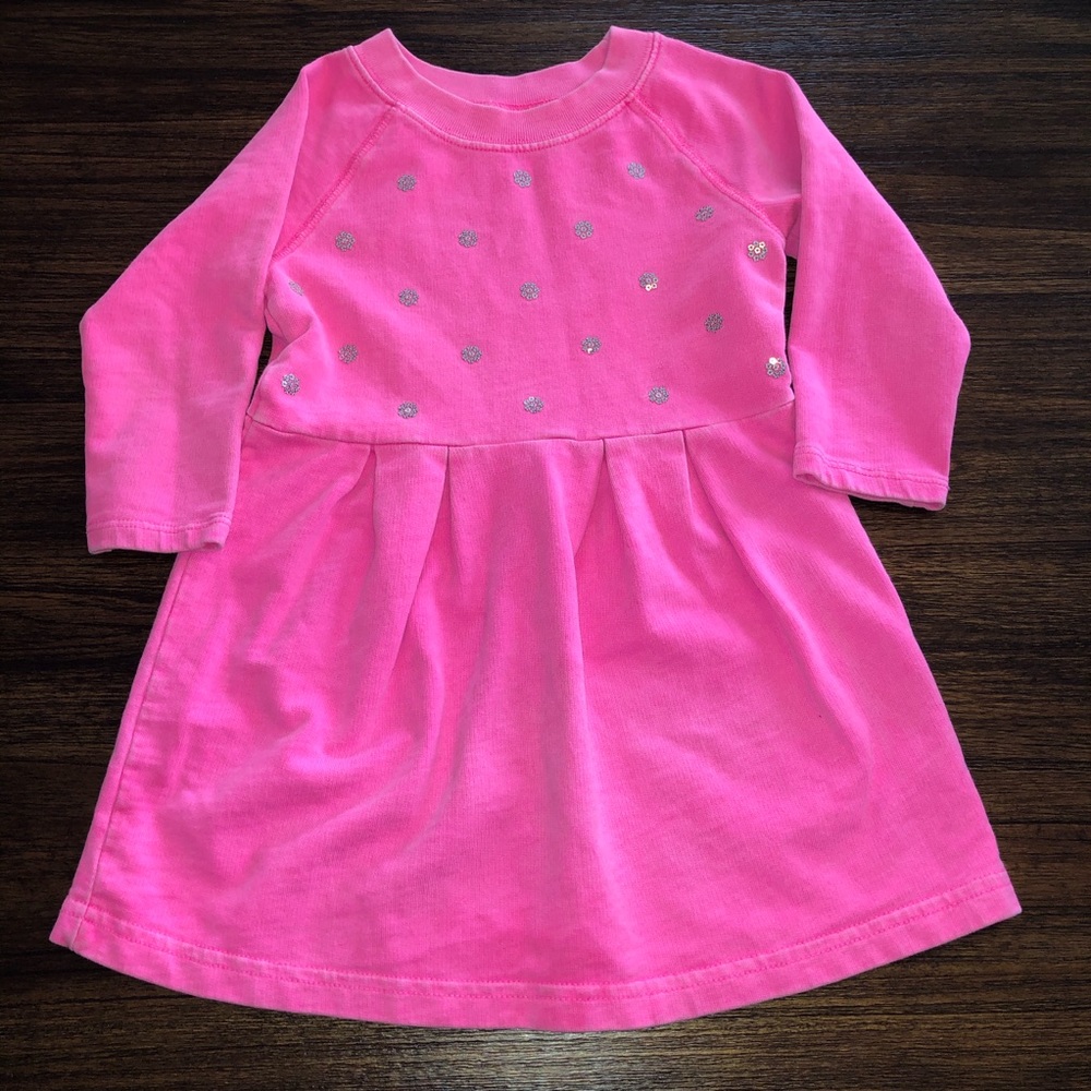 Carter's Hot Pink Long Sleeved Dress